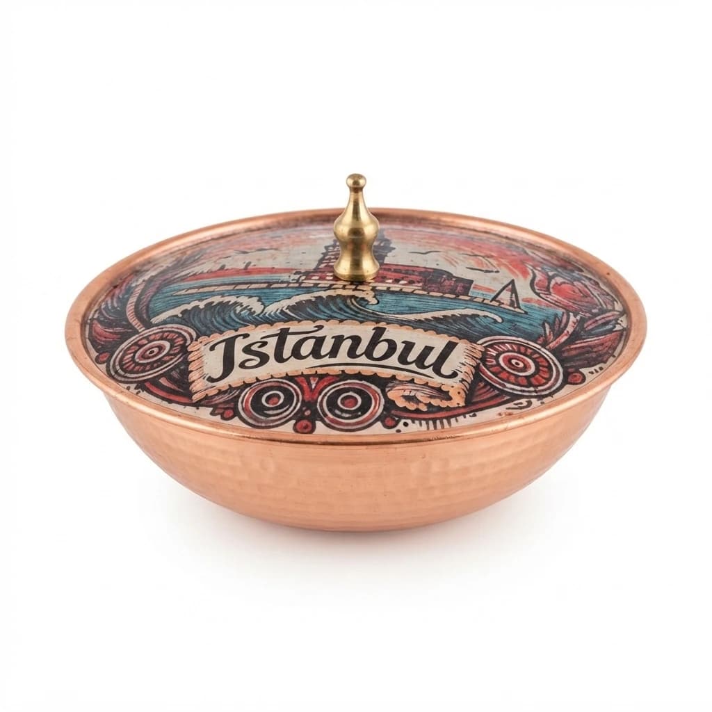 Tekli Bakır Şekerlik Kubbe Modeli – Büyük 11 CM Çap