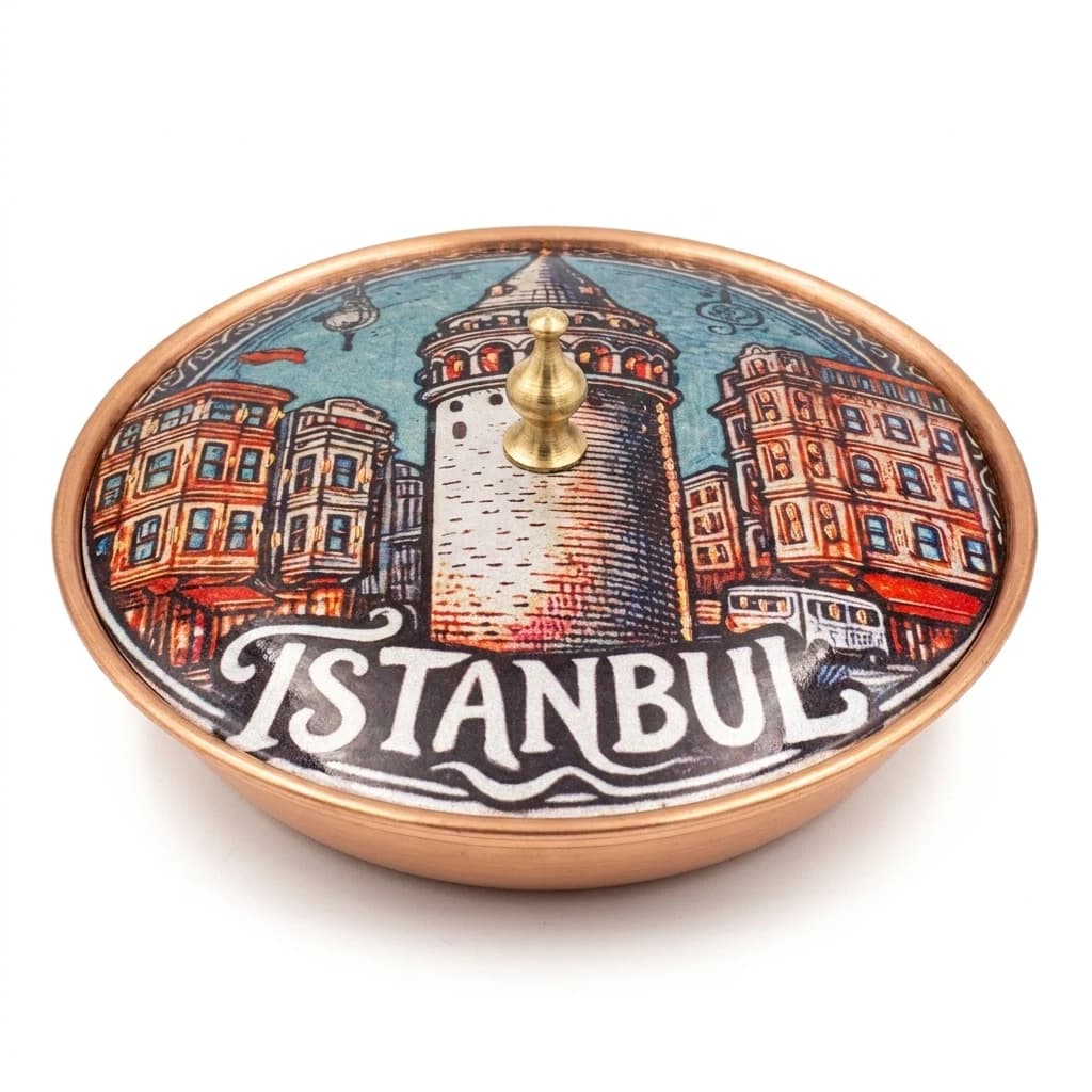 Büyük El Dövme Bakır Şekerlik