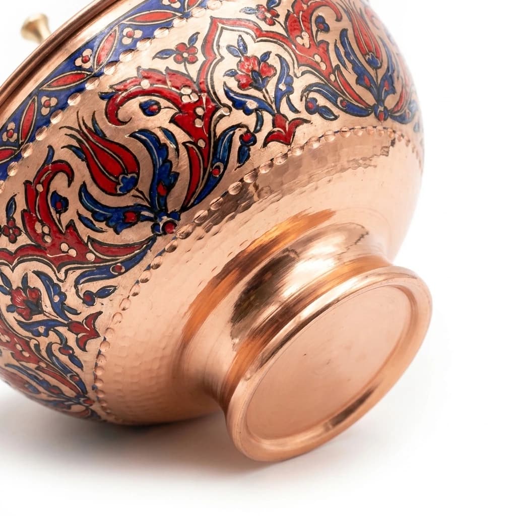 Tekli Bakır Şekerlik Lale Modeli – Küçük 7 CM Çap - 3