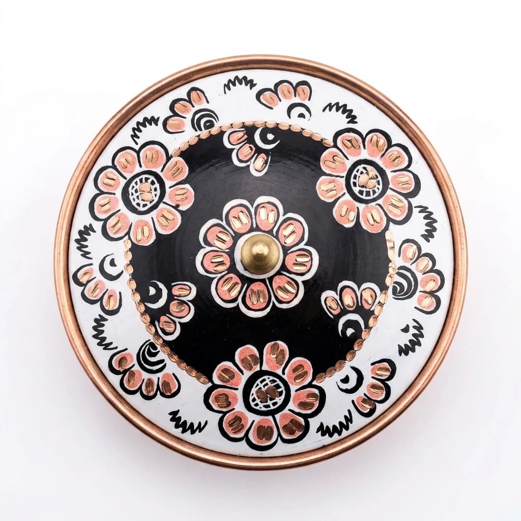 Tekli Bakır Şekerlik Asel Modeli – Küçük 7 CM Çap - 4