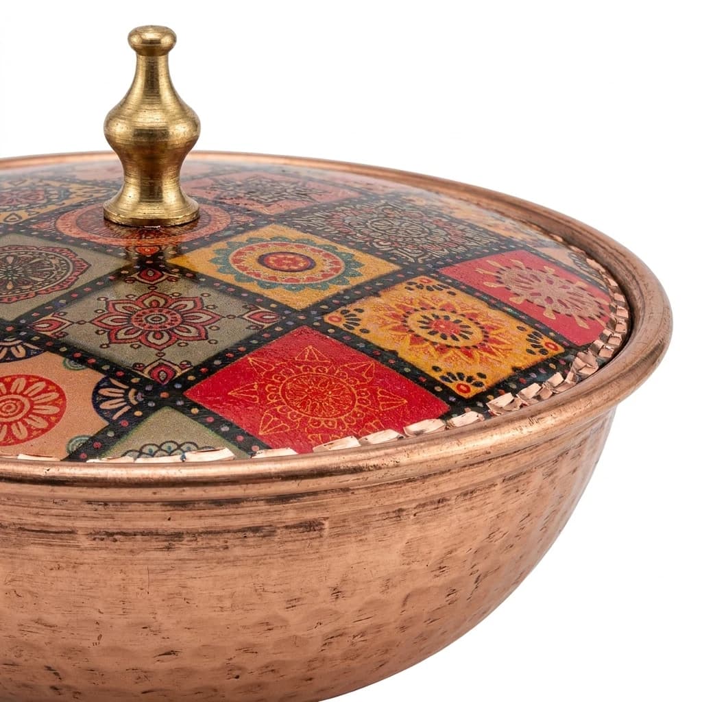 Tekli Bakır Şekerlik Efsun Modeli – Küçük 7 CM Çap - 2
