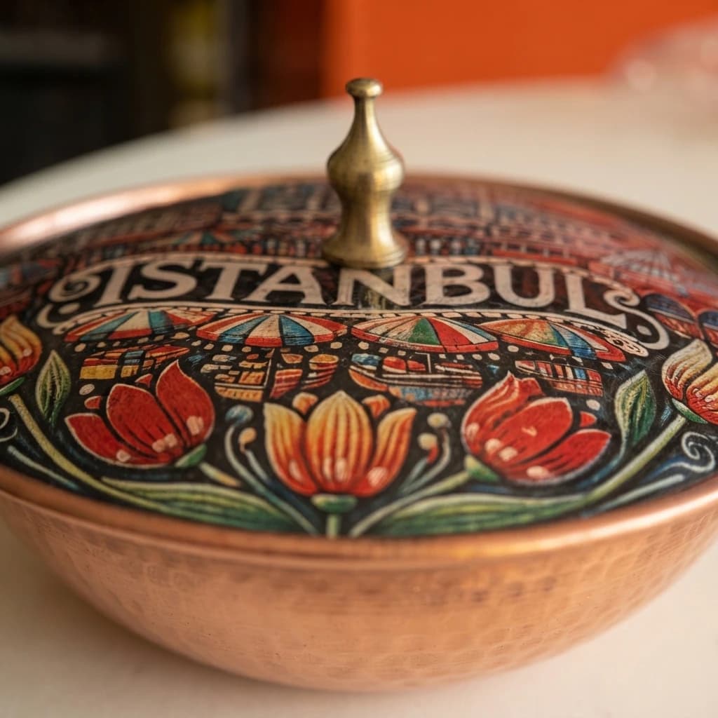 Tekli Bakır Şekerlik Ceylin Modeli – Küçük 7 CM Çap - 2