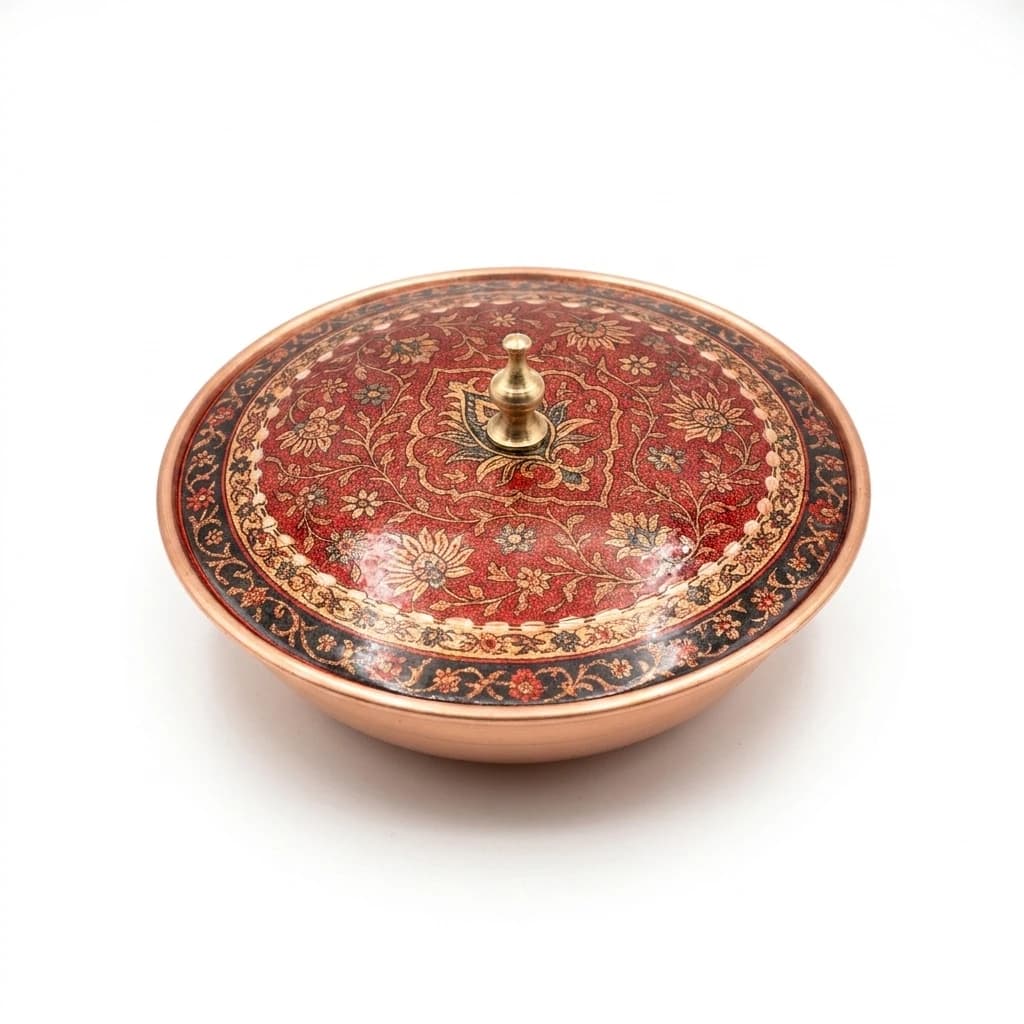 Tekli Bakır Şekerlik Simay Modeli – Küçük 7 CM Çap - 2
