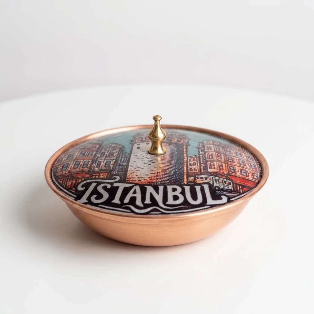 Tekli Bakır Şekerlik Narin Modeli – Küçük 7 CM Çap - 4