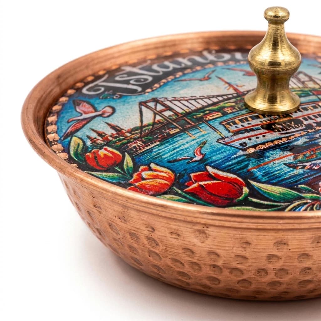 Tekli Bakır Şekerlik Arasta Modeli – Küçük 7 CM Çap - 4