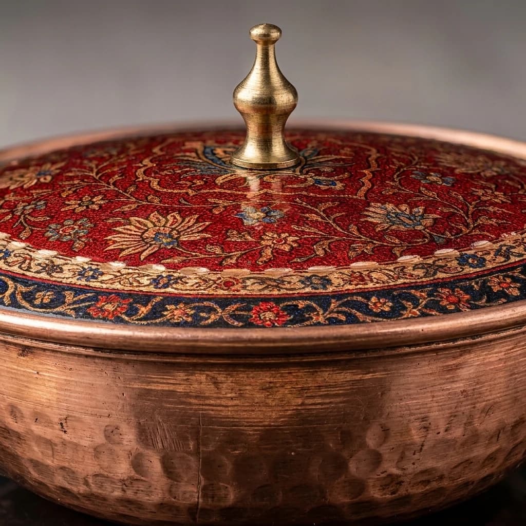 Tekli Bakır Şekerlik Simay Modeli – Küçük 7 CM Çap - 4