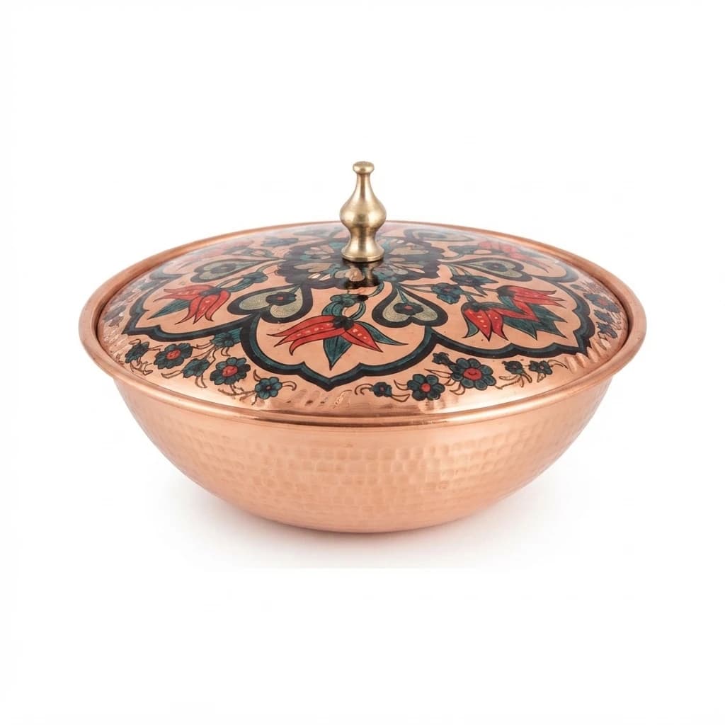 Tekli Bakır Şekerlik Hürrem Modeli – Küçük 7 CM Çap