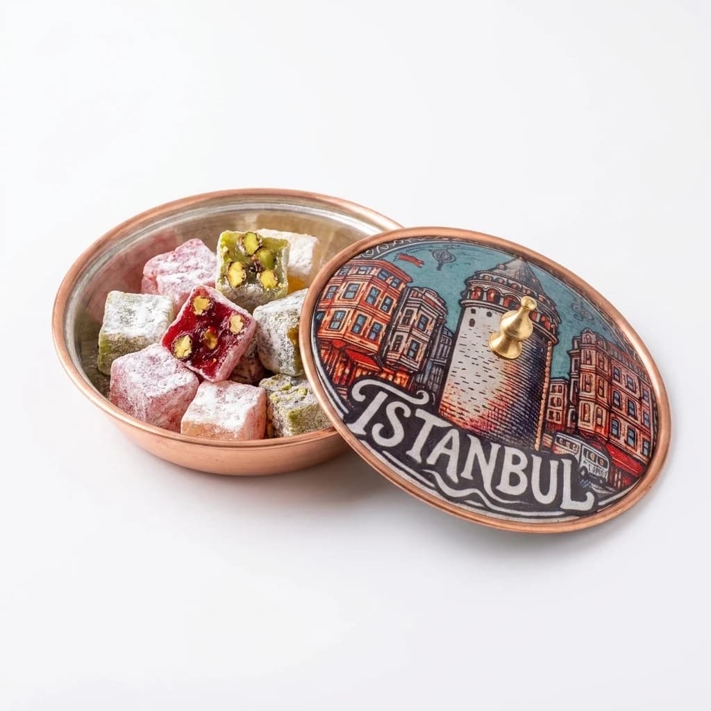Tekli Bakır Şekerlik Liva Modeli – Büyük 11 CM Çap - 3