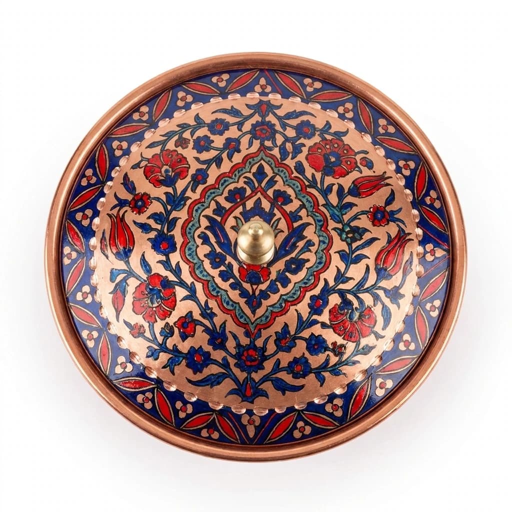 Tekli Bakır Şekerlik Lale Modeli – Küçük 7 CM Çap - 4
