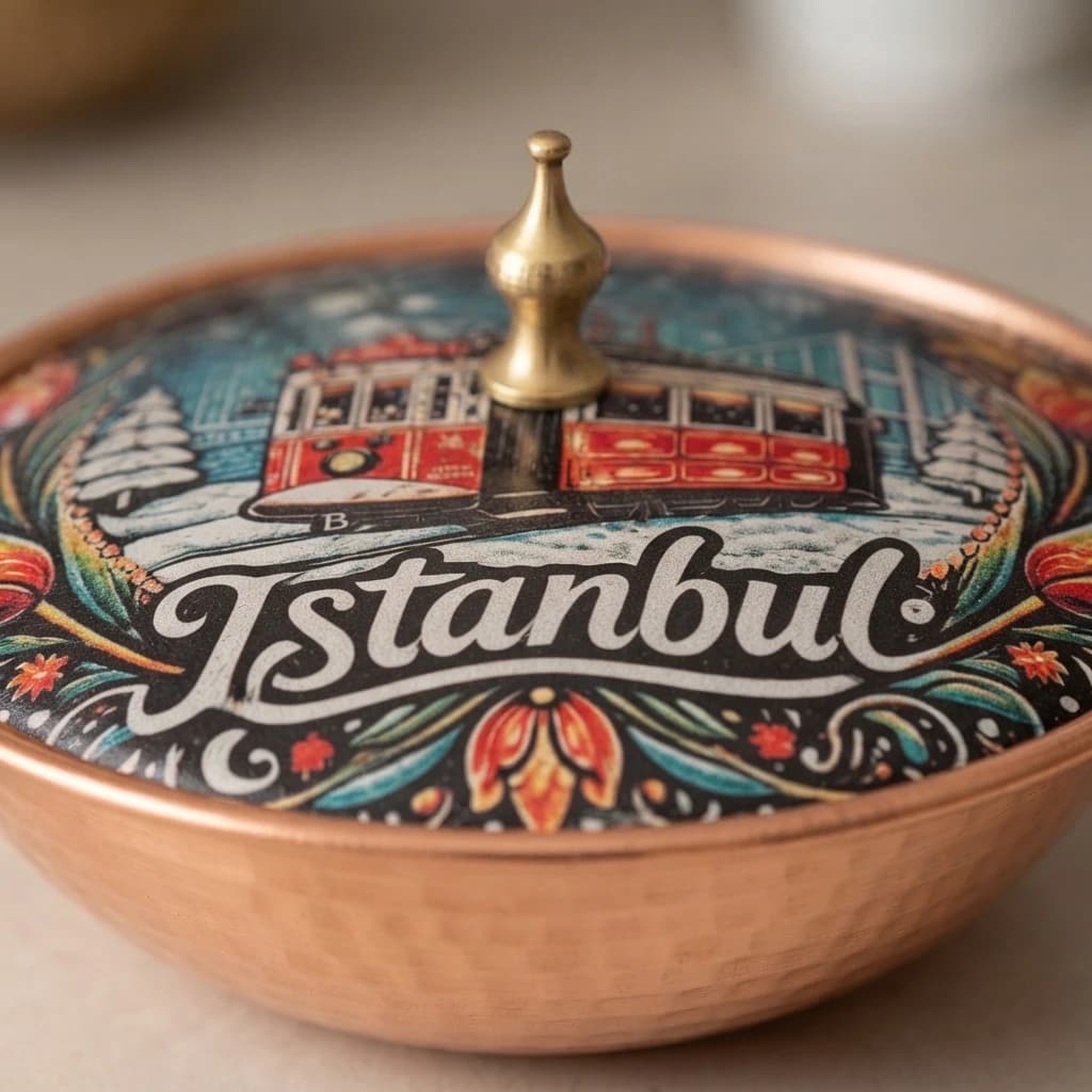 Tekli Bakır Şekerlik Divan Modeli – Küçük 7 CM Çap - 3