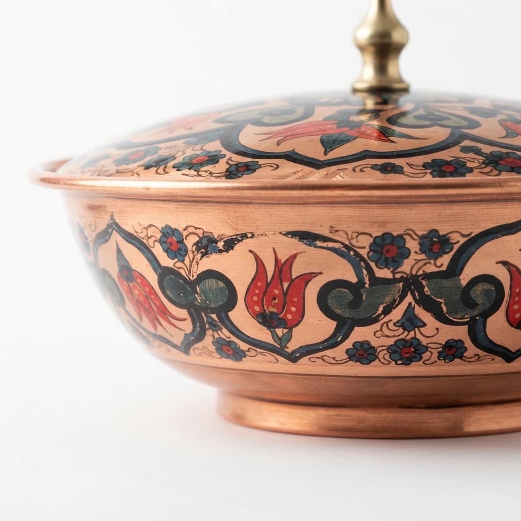 Tekli Bakır Şekerlik Hürrem Modeli – Küçük 7 CM Çap - 2