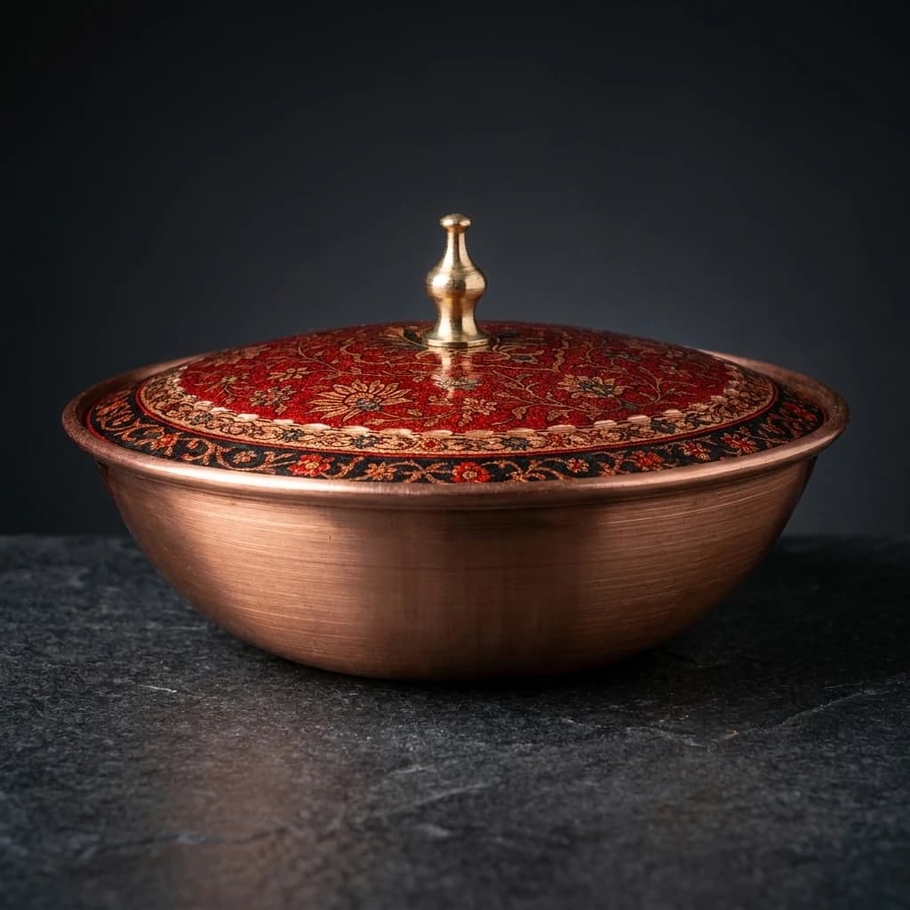 Tekli Bakır Şekerlik Simay Modeli – Küçük 7 CM Çap - 3