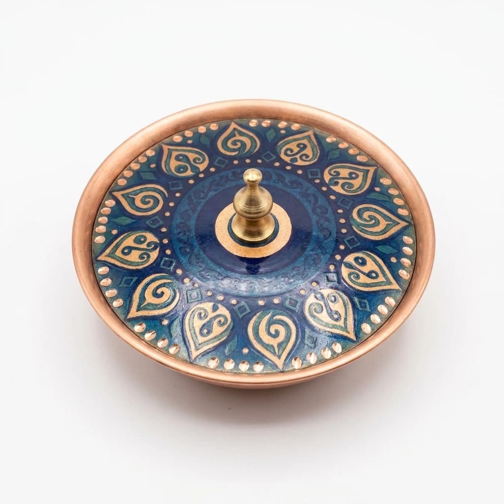 Tekli Bakır Şekerlik Efes Modeli – Küçük 7 CM Çap - 3