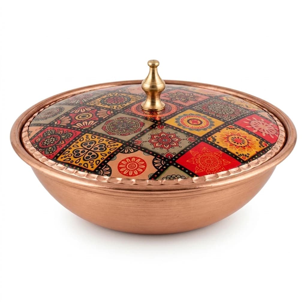 Tekli Bakır Şekerlik Efsun Modeli – Küçük 7 CM Çap - 4