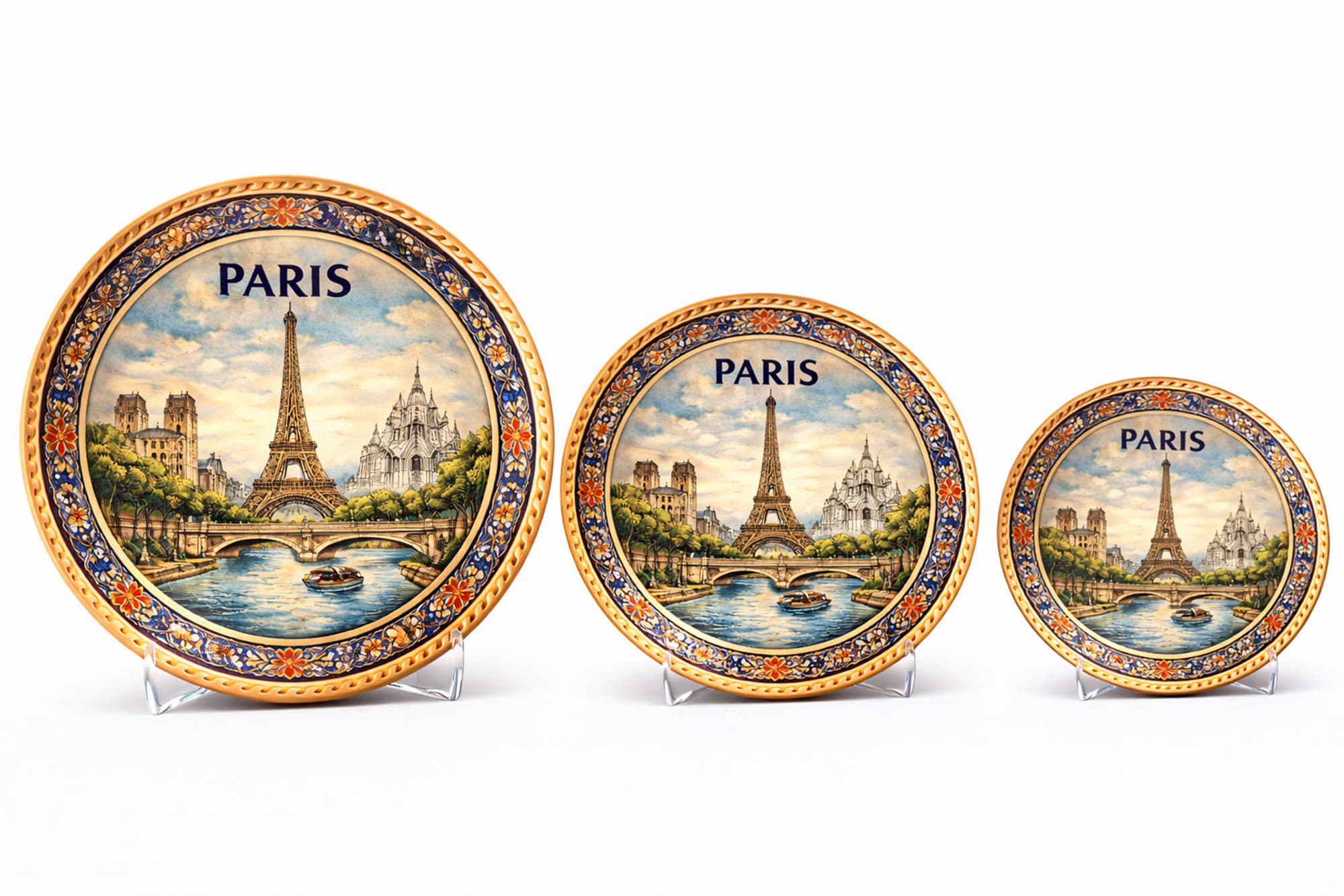Paris İlhamı El Yapımı Bakır Duvar Süsü - 4